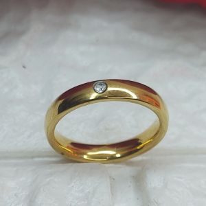 cincin ukiran nama pasangan pria wanita Titanium anti karat