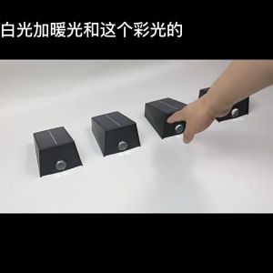 Modern Solar-Powered RGB LED Wall Sconce with Up/Down Lighting for Outdoor Garden Decor