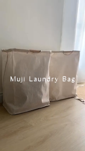 🔥READY STOCK🔥 Muji Ikea Laundry Basket Foldable Laundry Bag Dirty Clothes Storage Laundry Large Size