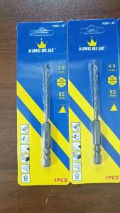 Mũi khoan đa năng 2 cạnh chân lục giác khoan tường gạch men đá kính bê tông sắt Kingblue sắc bén chắc chắn