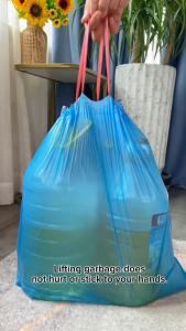 【Free Shipping】50/100/150Pcs Drawstring  GarbageTrash Bags S/M/L/XL/2XL/3XL Extra Thick Odorless Privacy Black Trash Bag Makapal Household Kitchen Portable Holder Recycling Wastebasket Holder Recycling Wastebasket