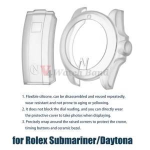 Vỏ Bảo Vệ Đồng Hồ Bằng Cao Su Trong Suốt Cho Rolex Submariner Yacht 40MM Tương Thích Với Vỏ Cao Su Có Khóa Đồng Hồ Daytona