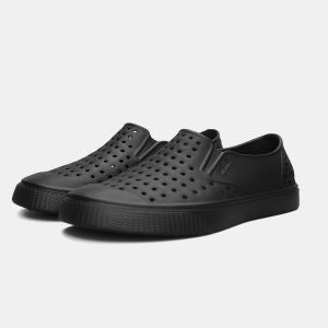 Giày nhựa lỗ mới nam nữ đi mưa đi biển Urban Chất liệu Eva siêu nhẹ chống nước giá tốt - Đen