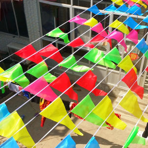 【On Sale】Flag Banner Size 25 Meters Plastic for Decoration Party Partyneeds Supplies
