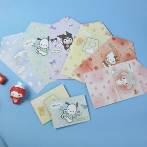 Bosuer 💛COD Kartu Ucapan Seri Sanrio Lipat Tiga Kali Lipat Kartun Lucu Kartu Ucapan Ulang Tahun Kartu Berkat COD