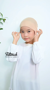 (NEW) ❤️6 Warna❤️ Fatimah Inner Tudung Polos Kids Anak Tudung Budak (2-10 thn) Inner Snowcap