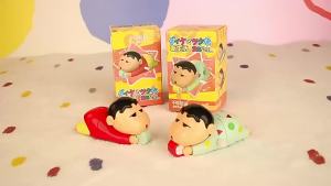 Bandai | Cartoon Crayon Shin-Chan Dynamic Blind Box Trendy And Dynamic Life Series Hand-Wound Toys Ornaments Dolls Christmas Gifts Toys