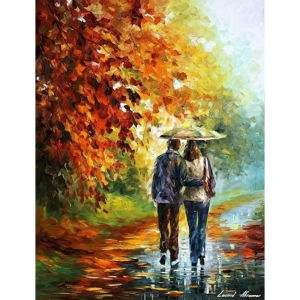 KAYOU | DIY Digital Painting Paint By Numbers Fall Rain Lover Handpainted Painting Art Picture Artcraft on Canvas Unique Gift Home Decor