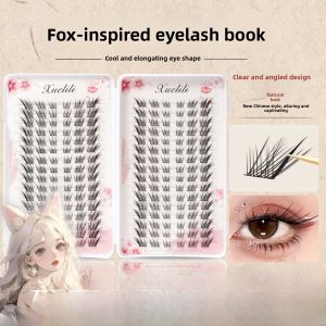Natural Style Fake Eyelashes for Women No Glue Required Fox System Su Da Ji Slanted Flying Design High Capacity Artificial Fiber