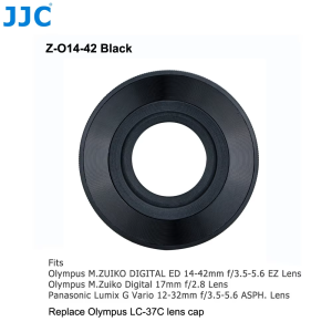 JJC | JJC Auto Lens Cap for Panasonic G Vario 12-32mm f/3.5-5.6 ASPH Olympus M.ZUIKO DIGITAL ED 14-42mm f/3.5-5.6 EZ Replaces LC-37C