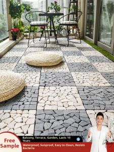 ZIYE | Anti-slip Anti-corrosion Purple Leaf Stone Mosaic Floor Tiles