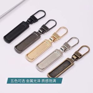 10Pcs Metal Zipper Puller Replacement Detachable Zipper Slider Pull Tab Repair Kit for Clothing Jacket Practical Black Zipper Head for Luggage Purse Backpack Handbag DIY Craft Sewing Zip Head
