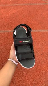 Sendal Gunung Pria Wanita Shaburay Velcro Black White | Sendal Velcro | Sendal Gunung | Sendal Gunung Velcro | Sendal Hitam