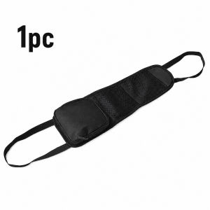 Car Seat Side Hanging Storage Organizer Bag with Mesh Pockets Seat Side Organizer Zipper Compartment and Elastic Straps