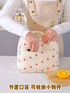GLARO Premium Lunch Bag Insulated Corduroy Lunch Box Bag Thermal Cooler for Adults and Kids 保温袋