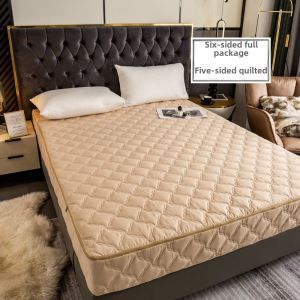 Six-Side All-Inclusive Fitted Sheet One-Piece Quilted Non Slip Fixed Bedspread Zipper Removable Simmons Mattress Cover
