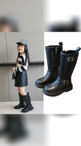 SEPATU BOOTS ANAK PEREMPUAN IMPORT KOREAN STYLE HIGH BOOT