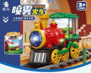 รถไฟหัวจักรไอน้ำ  ราคา230บาท  ใส่ถ่าน มีเสียงเพลงมีไฟ มีควัน  วิ่งชนถอยหลังได้  ขนาดรถยาว18ซม. สูง15ซม.