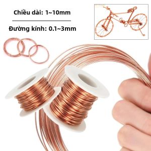 Cuộn Dây Đồng Nguyên Chất 1M-10M Dây Đồng Trần Dẫn Điện Siêu Mịn T2 01-3mm Để Sưởi Ấm Dây Điện Chống Gỉ Có Độ Tinh Khiết Cao