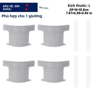 Kẹp Giường Vô Hình 4 Gói Không Trượt Tay Cầm Không Kim Chống Dịch Chuyển Chốt An Toàn Cho Gia Đình/Cũi/Người Cao Tuổi Giường Nhựa Phong Cách Hiện Đại
