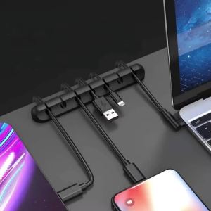 Giá Đỡ Cáp Dính NNBILI Bộ Quản Lý Cáp Để Bàn Giá Đỡ Cáp Sạc USB Bằng Cao Su Giá Đỡ Chuột Dây Nguồn