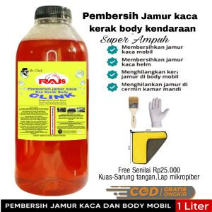 RAJS CLINK Cairan Pembersih Jamur kaca dan kerak Body Mobil ampuh Free lap mikrofiber