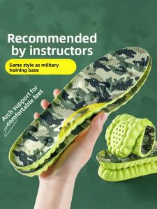 FASHEHAN | Camouflage Shoe Insoles For College Students Military Training Ultra Soft Thickened Shock Absorption Long Time Standing Not Tired