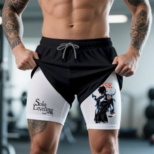 Bandai | Dragon Ball Print Mens Shorts - High Elastic Drawstring Coin Pocket Towel Loop Slant Pockets Reinforced Elastic Lining