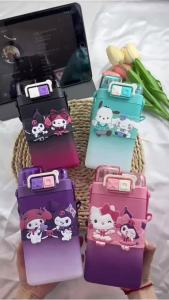 Sanrio | 600ml Sanrio Dual Compartment Gradient Accompanying Water Bottle High Aesthetic Value Large Capacity Square Portable Water Bottl