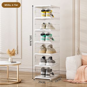 Transparent Dustproof Shoe Storage Box Display Stand Figure Doll Organizer Cabinet High Heel Shoe Sorting Box Home Organizer