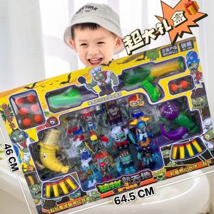 Plants Vs Zombies Legion Kids Educational Toys Vinyl Cartoon Hand Office Can Launch Peas Shooting Suit