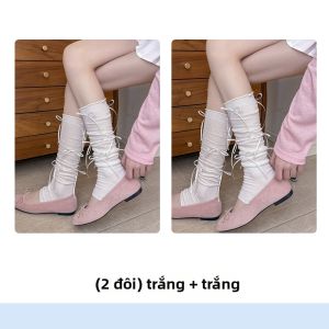 JIFANPAUL | Vớ Nữ Mùa Hè Mỏng Trang Trí Nơ Đính Ruy Băng