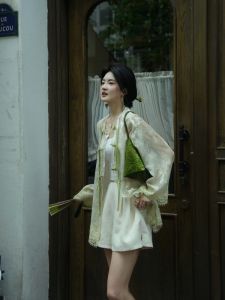 New Chinese Style Loose Womens Outerwear with Tassel Buttons Sun Protection Top Summer Commute Fashion Polyester Fiber