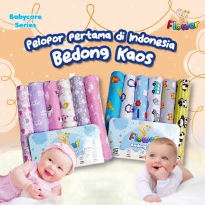 FLOWER Bedong Bayi Motif Terbaru & Polos Rainbow / Pastel isi 6 dan 3 pcs (SNI) / Perlengkapan Bayi Baru Lahir