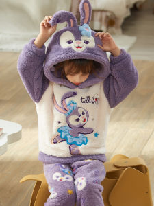 SHAPRA | Thick Flannel Pajamas Cartoon Design Girls Sleepwear