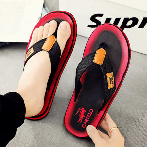 รองเท้าแตะชายหาดสำหรับผู้ชาย ฤดูร้อน 2025 ใหม่ล่าสุด แบรนด์ไฮเอนด์ รองเท้าแตะชายหาดกันลื่น ทรงสวมสบาย ใส่กลางแจ้ง