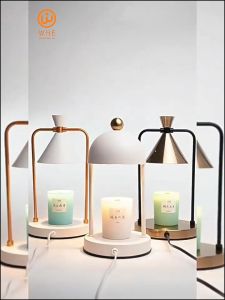 【WHE】Melting wax lamp timed dimming aromatherapy lamp romantic and simple bedroom bedside table lamp melting candle expanding fragrance without fire melting candle lamp candle warmerlamp tablel amp for decoration home bedroom warmer with 35W halogen Light