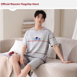 MiiOW | Comfortable Breathable Mens Summer Pajama Set Cotton