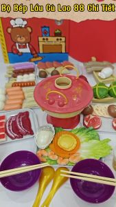 (95 Chi Tiết) Hộp 2 Bếp Đồ Chơi Lẩu Cù Lao Uyên Ương + Lò Nướng BBQ Buffet