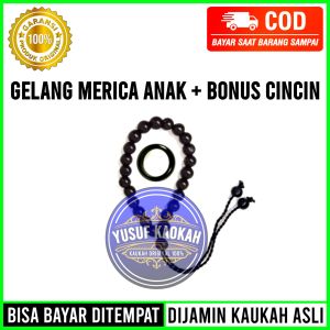 Gelang Kokka Kaokah Kaukah Asli Motif Marjan Hitam Bonus Free 1 Cincin Gratis