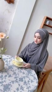 Salma Abaya Outer Ceruty Apk Payet Gamis Lebaran 2025 Viral Dress Wanita Muslim Remaja Kondangan