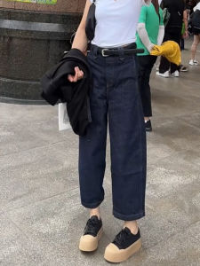 Quần Jeans Ống Rộng 9 Đơn Giản Cho Nữ Cỡ Lớn Quần Jeans Ống Rộng Ống Thẳng Quần Jeans Cạp Cao Thường Ngày Cho Nữ