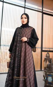 gamis namera lace dress terbaru simple elegant kekinian
