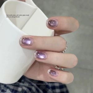 Sơn Móng Tay Gel Mắt Mèo Pha Lê Băng Tím WS Flash 10ml Hạt Thủy Tinh Trong Suốt Dụng Cụ Trang Trí Móng Tay Mẫu Mới Phổ Biến 2025