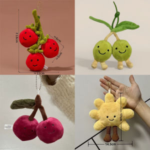 Bandai | New In Stock Fruit Food Series Keychain Plush Doll Toy Pendant Keychain Trend Creative Cute Kawaii Keychain Decor Kids Gift