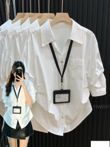 YIWEIYI | Pink Casual Elegance Summer Short-sleeve Blouse