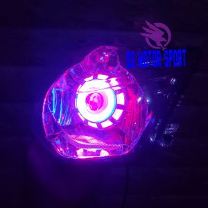 REFLEKTOR LAMPU DEPAN BEAT KARBU BEAT LAMA DAYMAKER PROJI LED