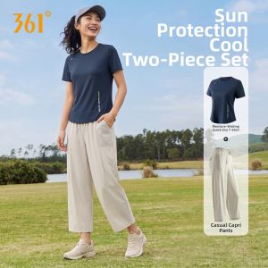 361° | Quick Dry Summer Workout Set Women T-Shirts and Long Pants