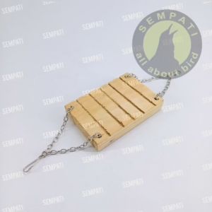 SEMPATI Ayunan Kayu Platform Mainan Burung Lovebird & Parrot Falk