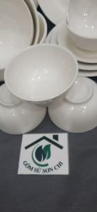 BỘ CHÉN TÔ DĨA TRẮNG lẻ món- bộ bàn ăn (chén ăn cơm tô 3 size dĩa 5 size)